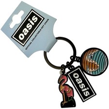 Oasis Metal Keyring Keychain Charms new *Official*