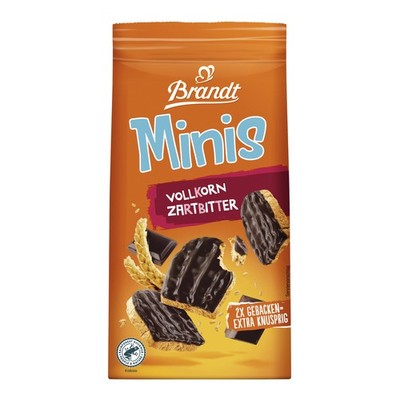Brandt Zwieback Minis Vollkorn Zartbitter feinherbe Schokolade 95g