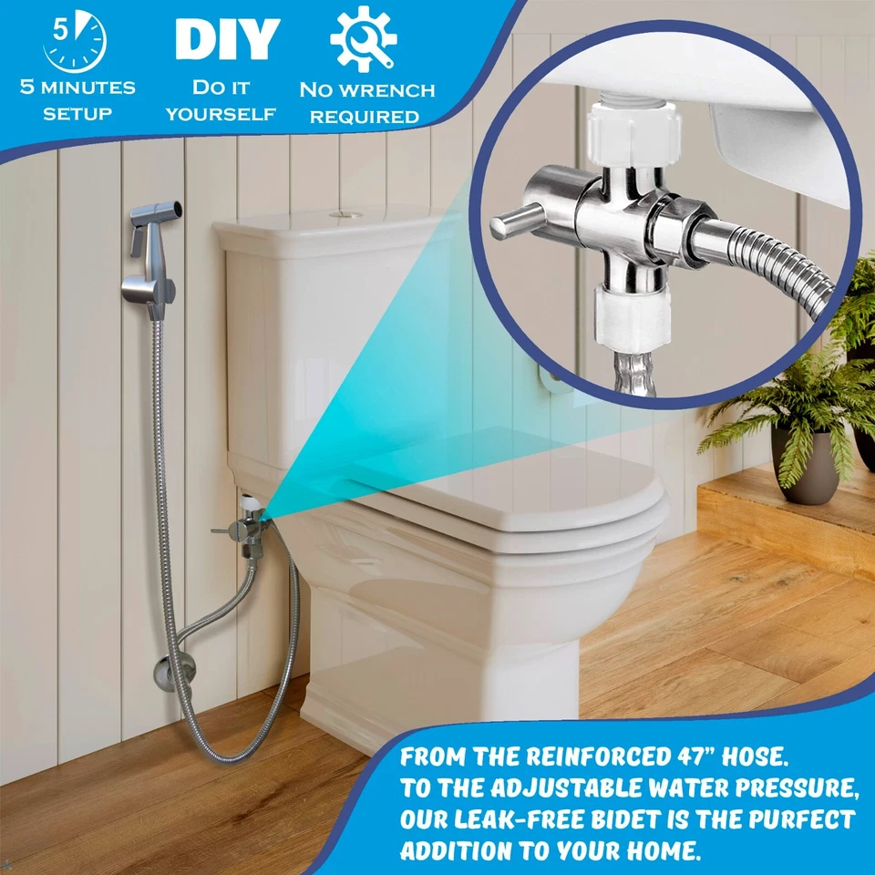 Pulverizador de bidê portátil para vaso sanitário e Shataf muçulmano - Imagem 2 de 4