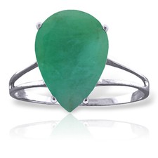 18K. SOLID GOLD RING WITH NATURAL EMERALD