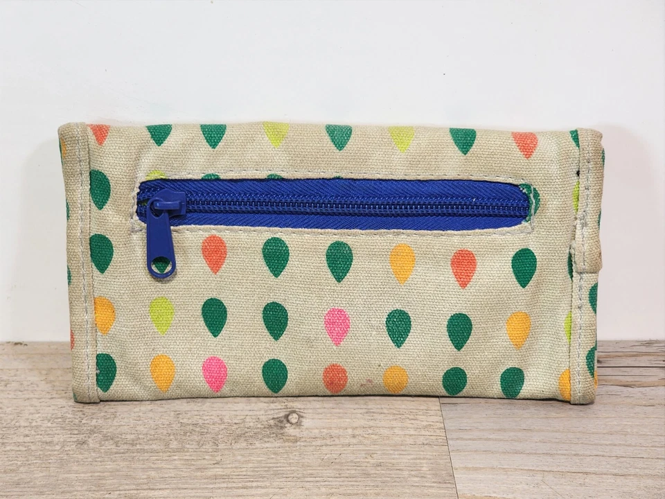 Mujer KAVU Cartera Lona Gotas de Lluvia Cierre Magnético Foto 2 de 4