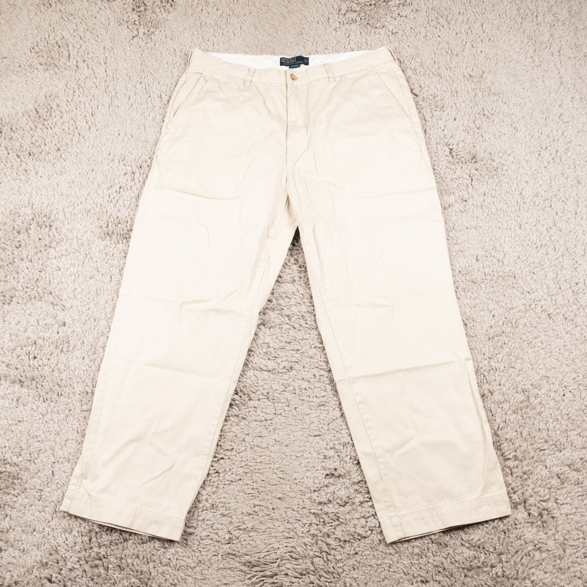 Polo Ralph Lauren Pants Men Size W36 L30 Cream Beige Classic Chino 
