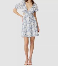 119 Bardot Women's Blue Floral Minidress Size 4
