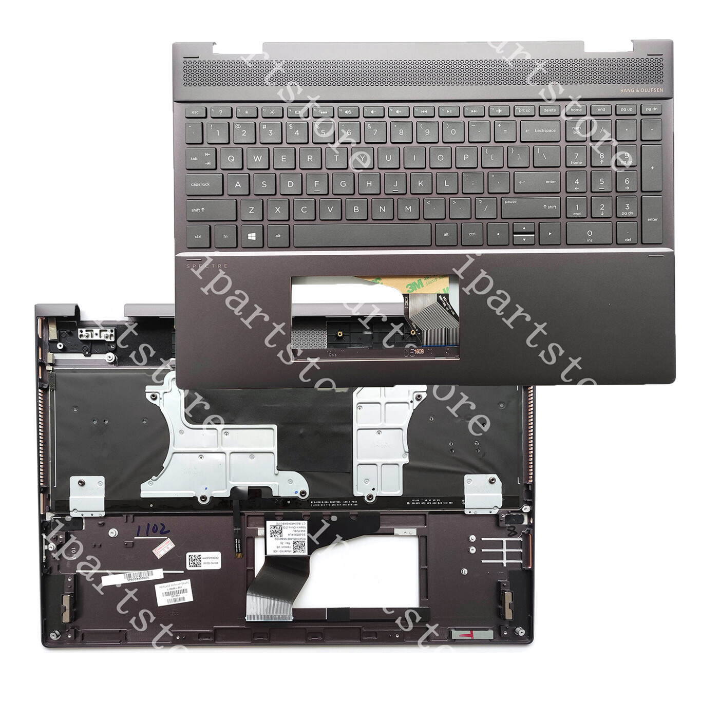 New L15588-001 For HP Spectre x360 15-CH Palmrest Cover With