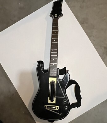 Activision Guitar Hero Power Wireless Guitar Xbox 360 PS3 Black Gold No Dongle