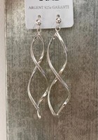 HäNgende, Gedrehte Ohrringe Aus 925Er Sterlingsilber