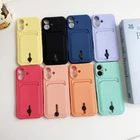 Phone Cover Silicone Case With Card Holder For iPhone 18 Pro Max 17 16 15 14 13