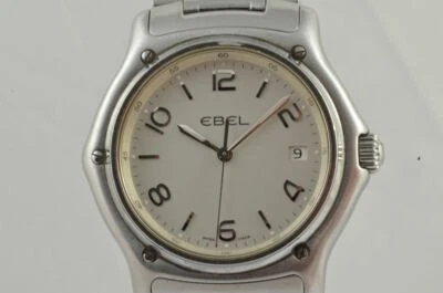 EBEL 1911 HERREN UHR STAHL 41MM TOP ZUSTAND MIT ORIG. STAHL ARMBAND 9187251 - Bild 1 von 4