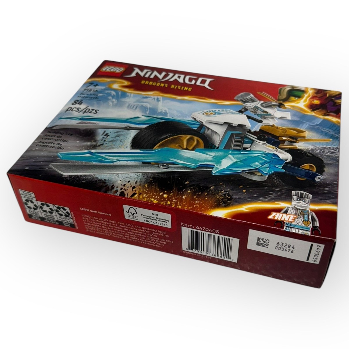 （^_^） LEGO 71816 NINJAGO Zanes Ice Motorcycle Toy Set, Ninja Gift, 84