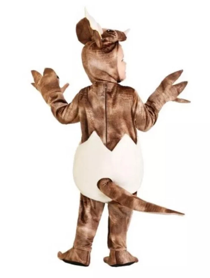 6-9 Month Hatching Triceratops Costume Dinosaur Egg Costume for Baby, Halloween - Image 2 of 4