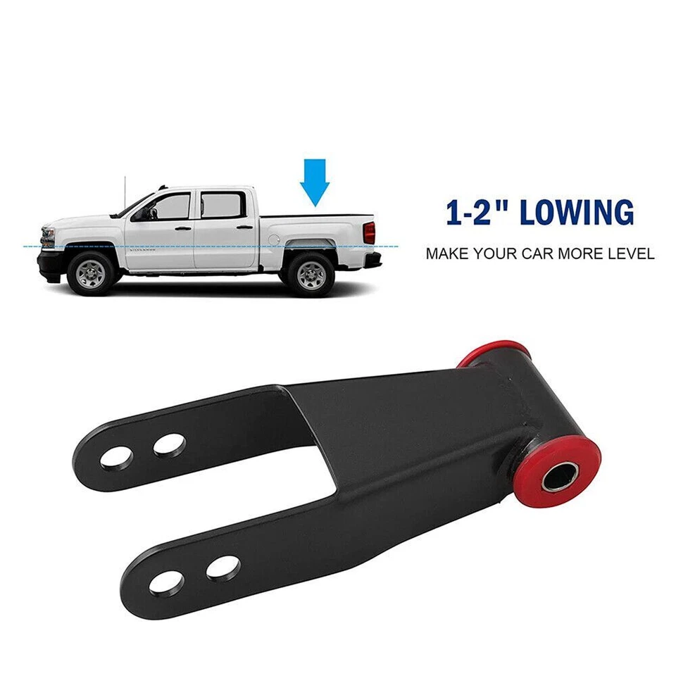 Kit de descenso de grilletes traseros de 1-2" para Chevy Silverado GMC Sierra C1500 C2500 Foto 4 de 4