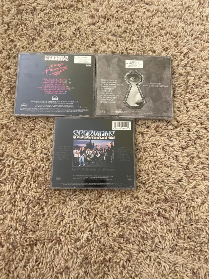 LOT of 3 SCORPIONS CDs! Savage Amusement, Crazy World, and more! - Image 4 of 4