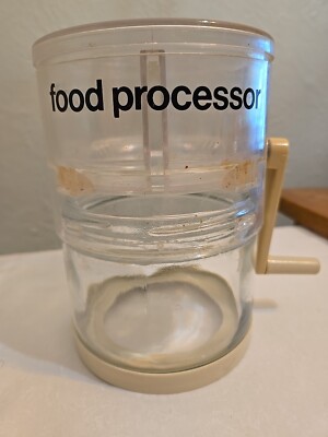 Vintage Gemco The Hand Food Processor - for parts - base, bowls, plunger