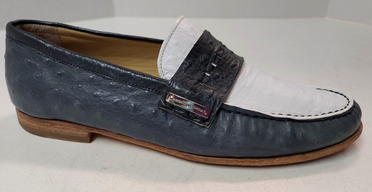 ALESSANDRO DELL' ACQUA Ostrich Loafers Womens shoes made