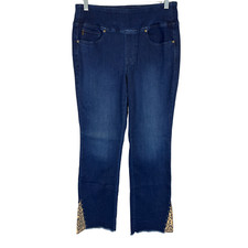 Belle by Kim Gravel Regular TripleLuxe Denim Boot Cut Jeans Dark Indigo Size 2