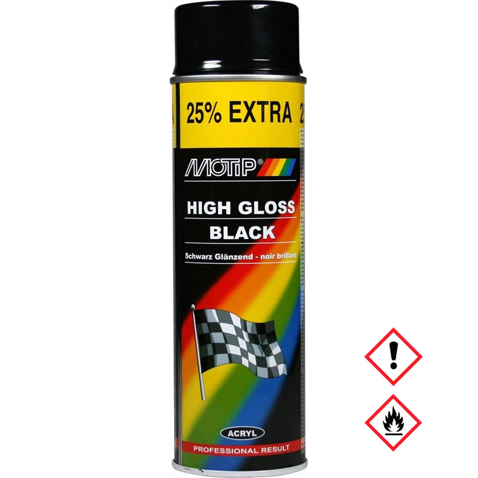 FARBEN-LACKE Vernis motip Rallye Brillant Vernis Brillant Couleur Noir Brillant 500ml