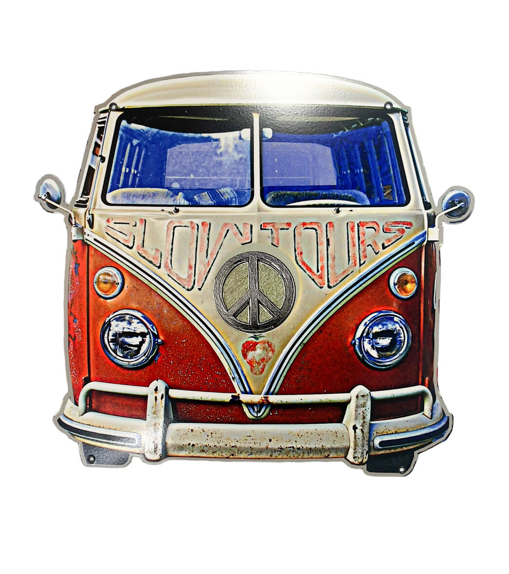 Volkswagen Bus Front End Vintage Style Metal Sign - (14