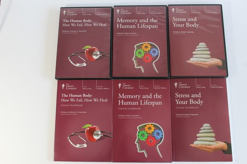 Great Courses 3 Lot: Stress and Your Body, Memory & Lifespan, Human Body