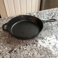Vintage Lodge 8SK Cast Iron Skillet 10" Frying Pan USA Made 2" Deep No Lid