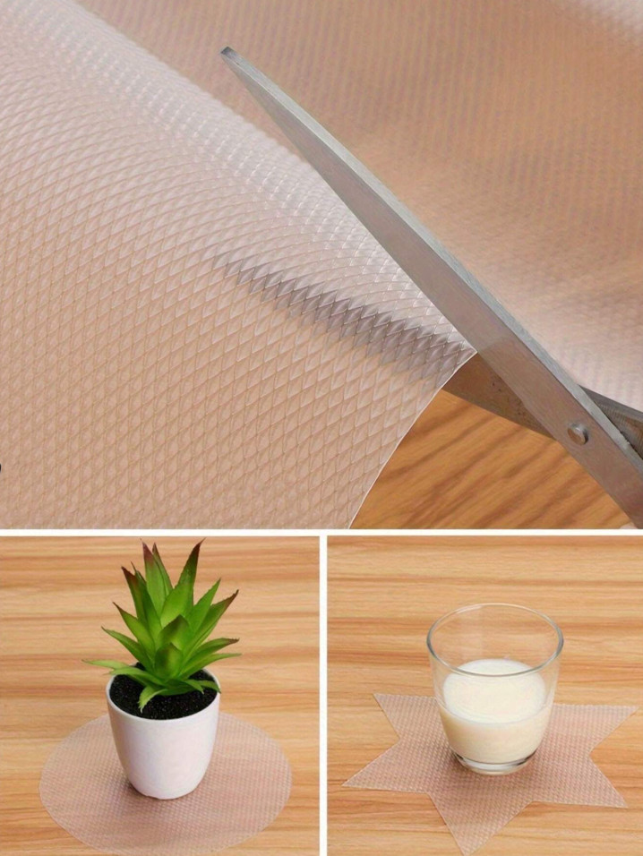 1 Roll Non-Adhesive EVA Shelf Liner for Kitchen Cabinets & Drawers