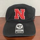 Nebraska Cornhuskers Hat Cap Fitted 47 Franchise Medium Black Red Ncaa College