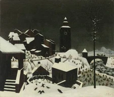 Winterlandschaft : Franz Sedlacek : 1925 : Archival Quality Art Print 11x17