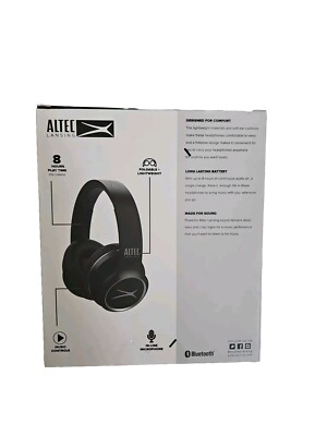 Altec Lansing R3volution X Black Bluetooth Headphones Foldable