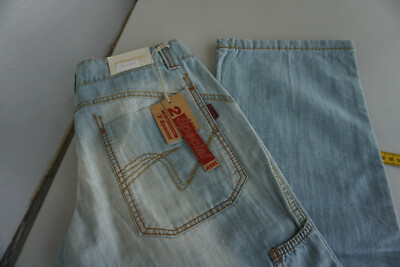 2 SPECIAL Damen Jeans chino Hose 28/32 W28 L32 stonewashed dünn hellblau NEU.