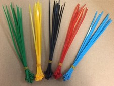 50 PACK 7 INCH ZIP TIES NYLON 40 LBS 5 COLORS ASSORTED WIRE CABLE