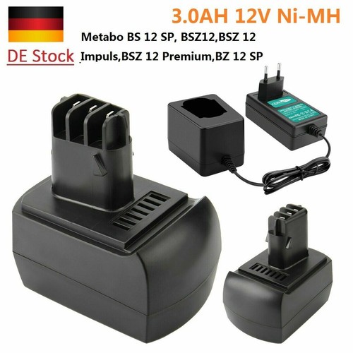 12V 4,5Ah Ni-MH Akku – Ersatz Für Metabo BS12SP, BSZ12, BZ12SP, 6.25473 U.a., 4500mAh, CE/FCC/RoHS
