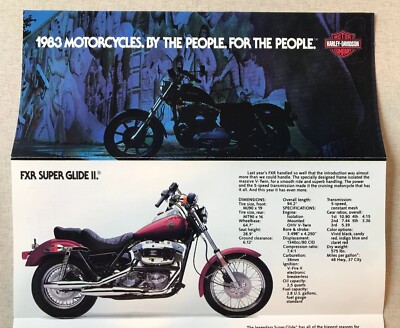 3x LOT Harley Davidson 1982 1983 Sales Pamphlet Shovelhead