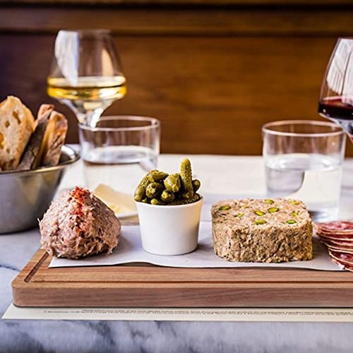 Tabla de cortar grande de madera de acacia 24x18 pulgadas reversible bloque de carnicero cocina nueva - Imagen 8 de 8