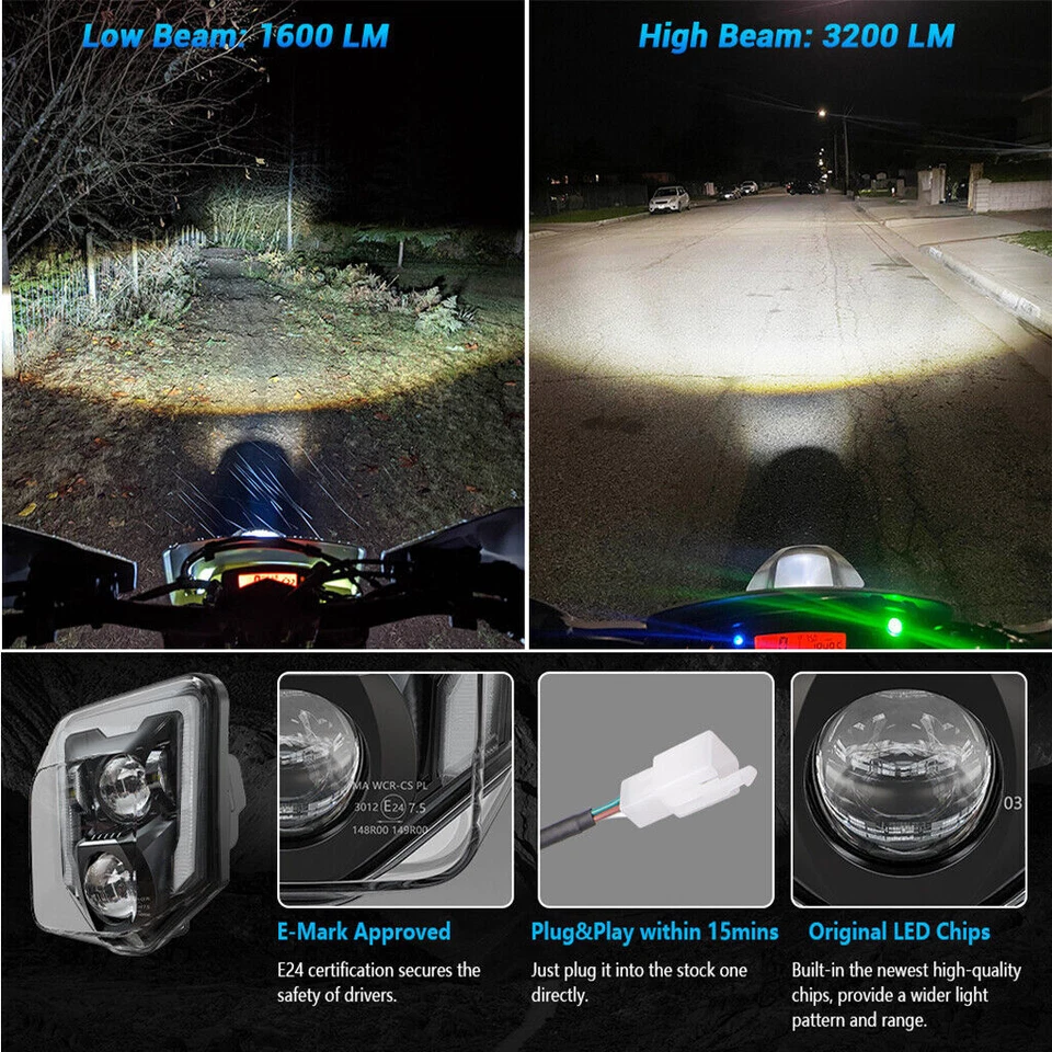 Proyector de faros LED DRL para Husqvarna TE FE TC TX 125 250 350 450 501 701 Foto 3 de 4