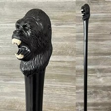 Wooden walking stick hand carved beautiful snake handmade walking cane 