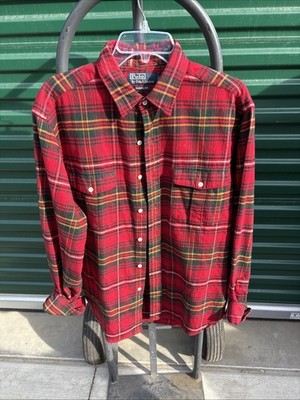 Vintage Polo Ralph Lauren Farrell Flannel Shirt Quilt Lined Red Plaid Size XL