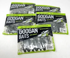 Lot of 5 Googan Baits Bandits Bug (7 Pack) in Green Pumpkin GBB-GNP New