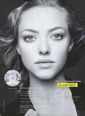 CLE DE PEAU Beauty 1-Page PRINT AD 2012 AMANDA SEYFRIED pretty girl