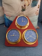 Stazione Meterologica Barca Orologio Termometro Barigo DIFETTI LEGGI DESCRIZIONE