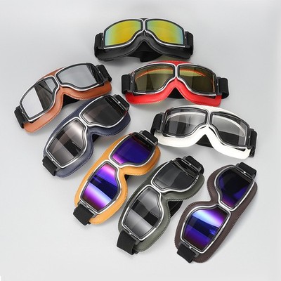 Motorradbrille für Brillenträger Fliegerbrille Boarder Retro Piloten Goggles-Neu