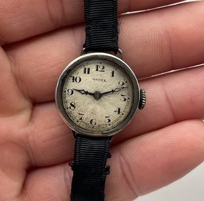 Vintage Rolex Watch Company R.W.C Silver Case Genex 15 Jewel Watch 925 Ladies