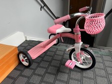 Radio Flyer Pink Tricycle with Basket, Kids Trike Bike Toddler Girl