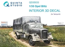 1/35 Quinta 3D Interior Decal #35033 Opel Blitz For Tamiya