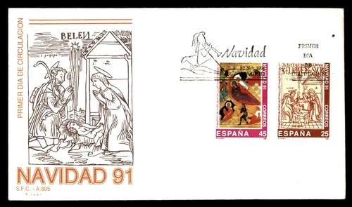 Mayfairstamps Spain FDC 1991 Religious Christmas Combo First Day Cover aaw_76027