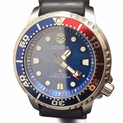 Citizen Promaster Marine Spider-Man Collab Watch BN0250-07L Used Japan