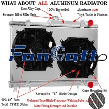 3 Row Radiator SHROUD FAN For 93-98 1993 Nissan Skyline R33,GTR,GTS,GTST,R34 GTT