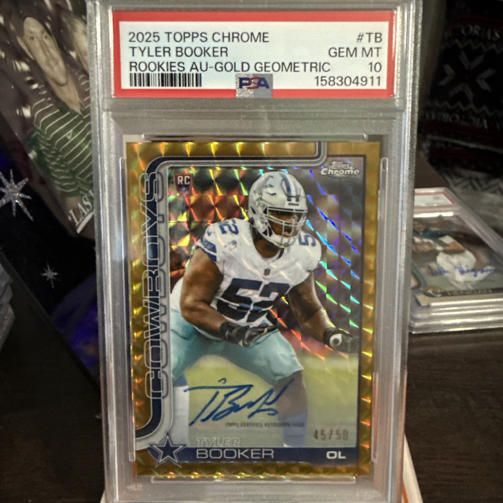 Tyler Booker Topps Chrome Rookies Autograph #TB Gold Geometric