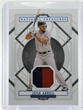Jose Abreu One of One 2021 National Treasures Platinum #37 SN,MEM #1/1