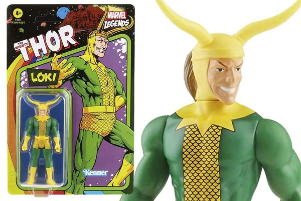 Hasbro Marvel Legends Retro Loki Action Figuren - Retro Edition-image
