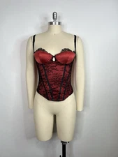 Vtg Roberto Cavalli Red Corset Top 44 L