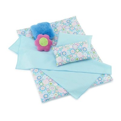Emily Rose 18 Inch Doll 5PC Groovy Bedding Accessories Set, Reversible Baby D...